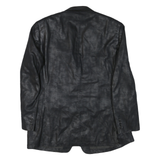 Mens Black Polyester Blend Classic Jacket XL Button Plain Formal Outerwear