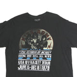 KISS Mens Black Kiss Army Rock T-Shirt XL Short Sleeve Crew Neck Band Graphic