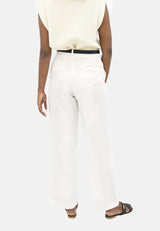 French Riviera - Wide Leg Pants - Porcelain