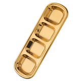 Anygleam Gold Stainless Steel 4-Grid Sauce Dish – Seasoning & Dipping Plates for Kitchenware