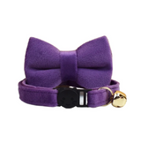 Anypet Large Violet Bow Cat Collar with Safety Buckle, Bell & Durable Adjustable Strap – Stylish Comfortable Pet Accessory for Cats