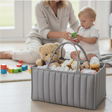 Anysort Mommy Diaper Bag Rectangular Line Pattern Basket Storage Stackers And Caddies Storage Organizer
