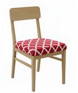 Anyseat Red White Print Chair Cover – Stretch Washable Removable Seat Cover for Dining & Kitchen