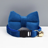 Anypet Stylish Blue Bow Cat Collar – Large Size with Safety Buckle, Bell & Durable Strap
