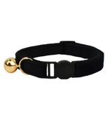 Anypet Stylish Black Cat Collar Large Size Adjustable Pet Collar With Safety Buckle Bell Durable Strap Comfortable Cat Neck Accessory