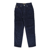 Roccobarocco Cord Trousers - 28W UK 10 Blue Cotton