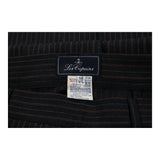Les Copains Striped Trousers - 32W UK 14 Brown Cotton