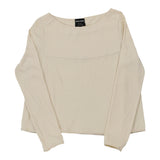 Giorgio Armani Long Sleeve Top - Large Cream Cashmere