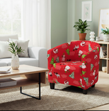 Anyseat Christmas Red Chair Cover – Dustproof Tub Slipcover for Home Décor