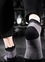 Anyfootwear 5 Pairs One Size 36-42 Gray Men's Cotton Five Toe Socks Breathable Sports Socks Sweat Absorbent Anti-Friction Short Tube Socks
