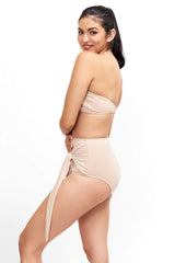 Giovanna Strapless Swimsuit Top in Camel