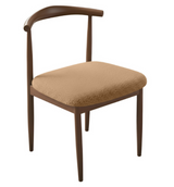 Anyseat Light Brown Fur Stretch Chair Cover – Washable, Removable Dining & Kitchen Seat Protector