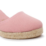 Granada Eco Canvas Vegan Espadrille Wedges - Rose Pink