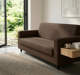 Anyseat 3-Seater Sofa Cover – Plain Coffee Style Slipcover for Living Room Chair Protection