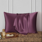 ANYHOUZ Purple Mulberry Silk Pillowcase 50x75cm Soft Smooth Luxury Bedding