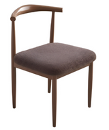 Anyseat Brown Fur Stretch Chair Cover – Washable, Removable Dining & Kitchen Seat Protector