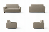 Anyseat 2-Seater Sofa Cover – Plain Beige Style Slipcover for Living Room Chair Protection