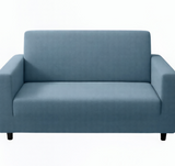 Anyseat 2-Seater Sofa Cover – Plain Grey Blue Style Slipcover for Living Room Chair Protection