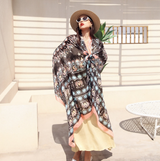 Anyyou 100% Mulberry Silk Black Long Scarf Luxury Brand Women Beach Shawl Wear Swimwear Pashimina Face Shield Foulard