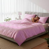 ANYHOUZ Pink Duvet Cover – Ultra Soft Cotton Quilt Comforter for Elegant Bedroom & All-Season Sleep
