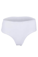 White Mid Rise Bikini Bottom