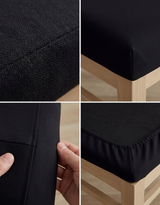 Anyseat Black Plain No Print Chair Cover – Stretch Washable Removable Seat Cover for Dining & Kitchen