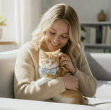 Anypet Large Sky Blue Bow Cat Collar with Safety Buckle, Bell & Durable Adjustable Strap – Stylish Comfortable Pet Accessory for Cats