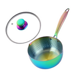 Anygleam Stock Pot Rainbow Non-Stick Stainless Steel Kitchen Snow Pan Noodle Soup with Lid Cooker Universal Cookware