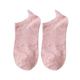 Anyfootwear 5 Pairs One Size 4-5 Pink Fashion Funny Unisex Cotton Short Socks 3D Stereoscopic Heel Embroidery Cute Candy Color Casual Socks