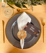 Sunflower Napkin Ring - Iraca Palm, 100% handmade napkin holder for table decor