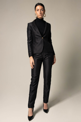 Womens Black Blazer Suit – Elegant Tailored Office Suit