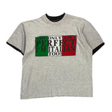 Italian Pride Model T Single Stitch T-Shirt - Large Multicoloured Cotton