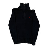 Polo By Ralph Lauren 1/4 Zip - Small Black Cotton