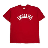 Indiana Champion Single Stitch T-Shirt - 2XL Red Cotton