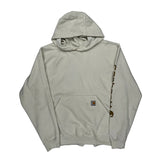 Loose Fit Carhartt Hoodie - Large Cream Cotton