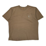 Carhartt T-Shirt - XL Brown Cotton