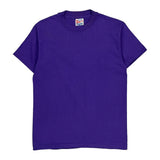 Blank Hanes Single Stitch T-Shirt - Small Purple Cotton Blend