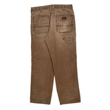 Dickies Carpenter Trousers - 34W 30L Brown Cotton