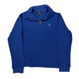 Age 10-12 Polo By Ralph Lauren 1/4 Zip - Large Blue Cotton