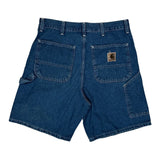 Carhartt Cargo Denim Shorts - 34W 8L Blue Denim