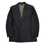 Double Breasted Christian Dior Pinstripe Blazer - Medium Black Wool