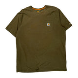 Carhartt Tall T-Shirt - 2XL Green Cotton