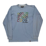 Coogi Long Sleeve T-Shirt - 2XL Blue Cotton