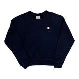 Reverse Weave Champion Sweatshirt - Small Navy Cotton