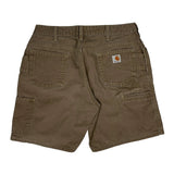 Carhartt Carpenter Shorts - 32W UK 12 Brown Cotton
