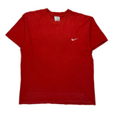 Nike T-Shirt - Medium Red Cotton