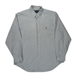Ralph Lauren Striped Shirt - XL Blue Cotton