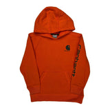 Age 10-12 Carhartt Hoodie - Medium Orange Cotton