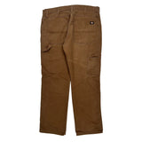 Dickies Carpenter Trousers - 36W 30L Brown Cotton Blend