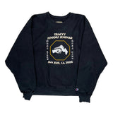 Reverse Weave Champion Graphic Sweatshirt - XL Black Cotton Blend